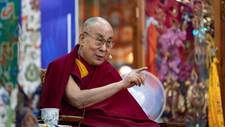 Seine Heiligkeit der Dalai Lama spricht an der Eröffnung der Kalachakra-Konferenz in Dharamsala, HP, Indien am 5. Mai 2019. Foto: Tenzin Choejor