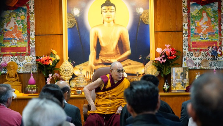 Seine Heiligkeit der Dalai Lama spricht zu den Teilnehmenden der 8. Internationalen Konferenz der Tibet-Unterstützungsgruppen in Dharamsala, HP, Indien am 4. November 2019. Foto: Ehrw. Tenzin Jamphel