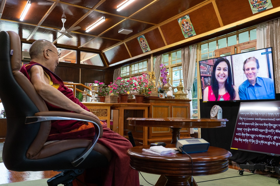 Seine Heiligkeit der Dalai Lama spricht über eine säkulare Ethik in der Bildung - in Dharamsala, HP, Indien am 25. August 2020. Foto: Ehrw. Tenzin Jamphel