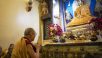 Pilgerfahrt zum Mahabodhi-Tempel am Ende des Bodhgaya-Aufenthaltes