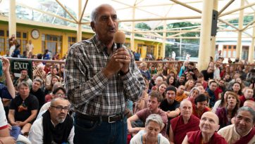 Treffen mit Besuchern aus aller Welt