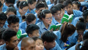 Letzter Tag der Unterweisung für tibetische Jugend
