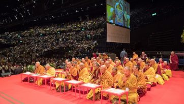 Unterweisung als Teil der Feierlichkeiten zum 50-jährigen Jubiläum des Tibet-Instituts Rikon